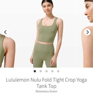 Lululemon Nulu Fold Tight Crop Yoga Tank Top